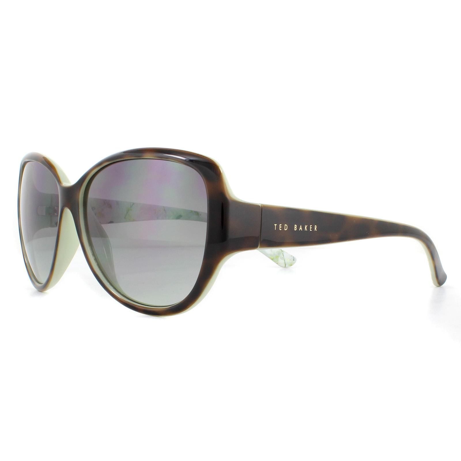 Ted Baker Oval Tortoise Green Grey Gradient Sunglasses image 2