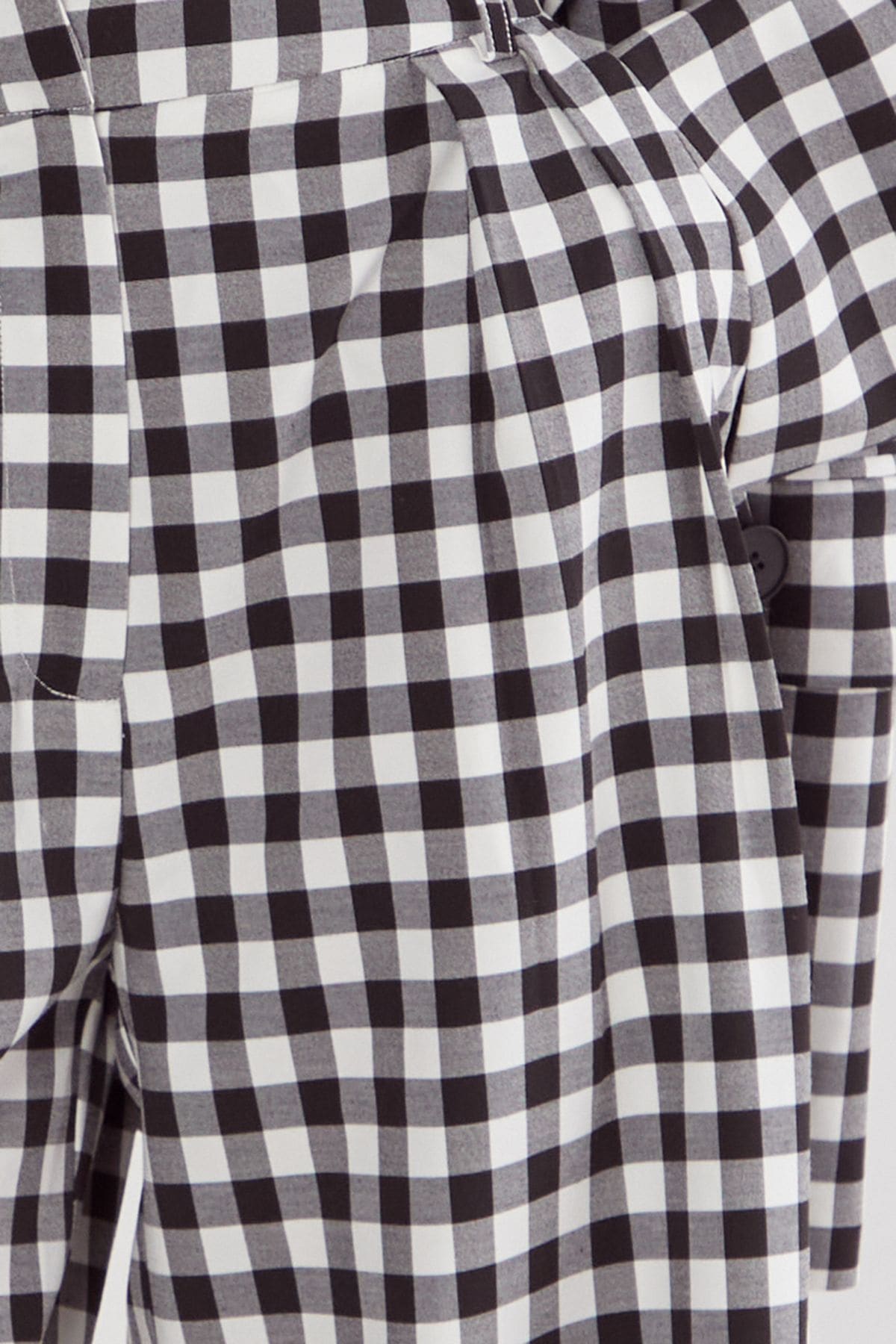NastyGal Gingham Tailored Wide Leg Pant Mono image 5