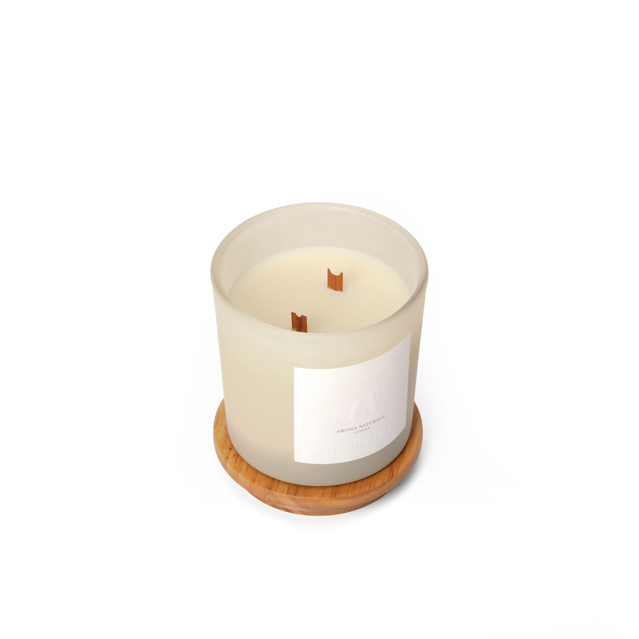 Aroma Naturals Frosted Decadence Glass Candle - Vanilla Bean Scent image 4