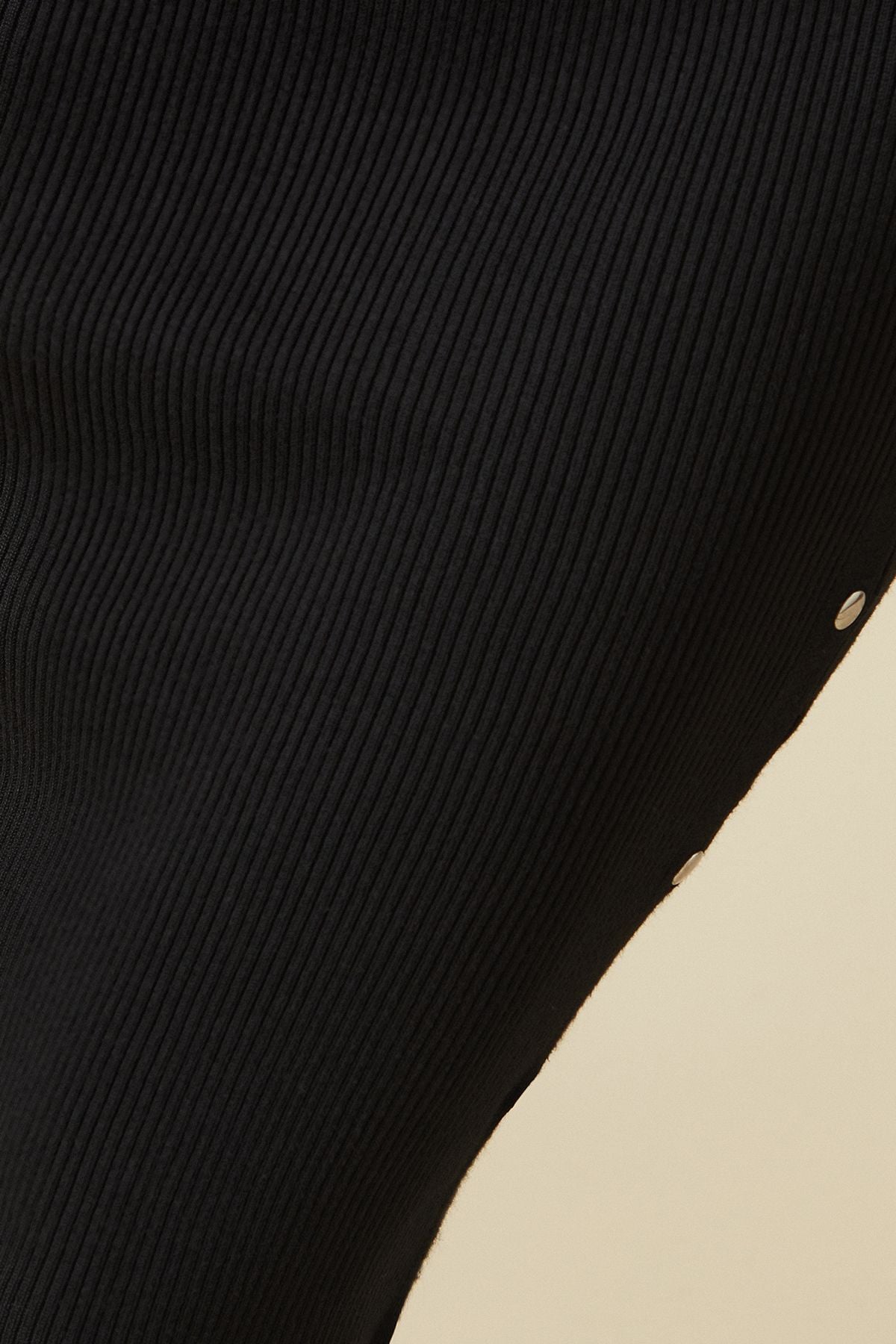 Dorothy Perkins Asymmetric Neckline Knitted Button Down Midi Dresss Black image 5