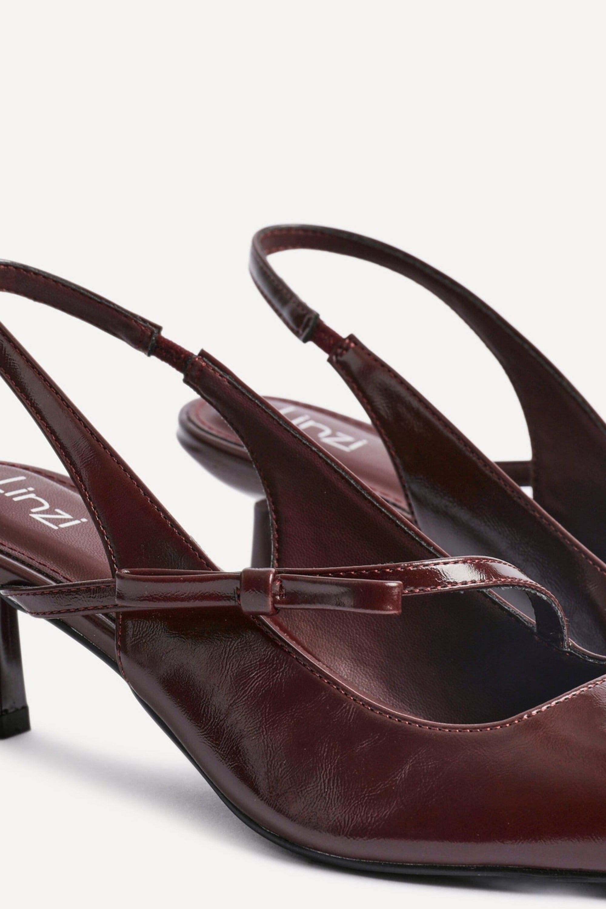 Linzi Timeless Burgundy Faux Leather Court Heel image 5