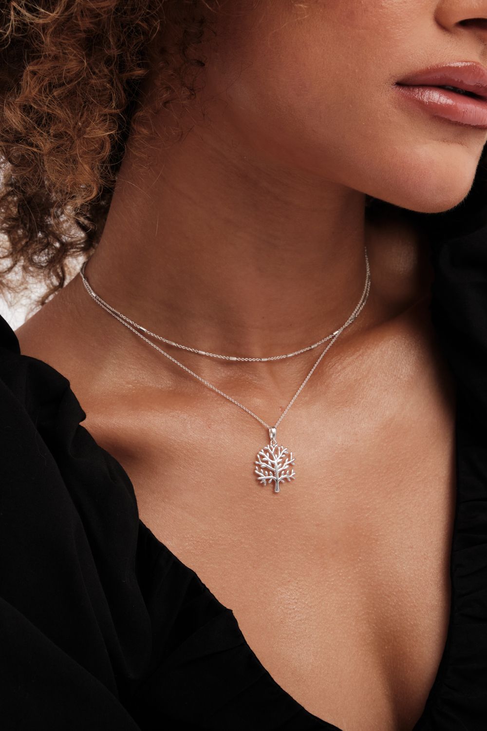 Simply Silver Sterling Silver 925 Tree of Love Pendant Necklace image 2