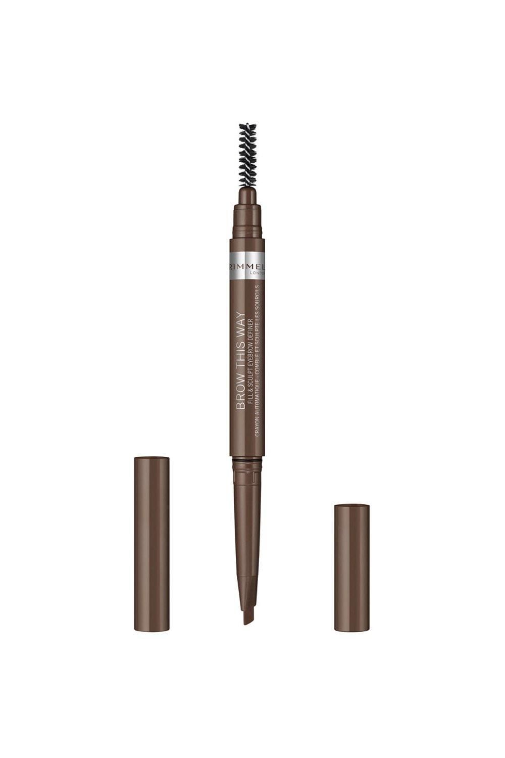 Rimmel London Brow This Way Fill & Sculpt Eyebrow Definer Medium Brown image 1