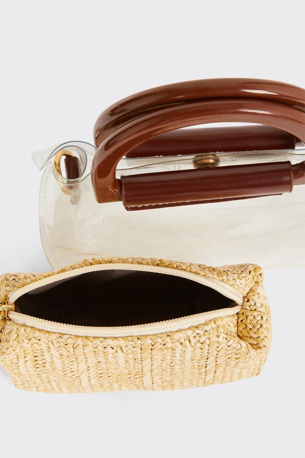 Dorothy Perkins Mini Satchel Bag Cream image 4