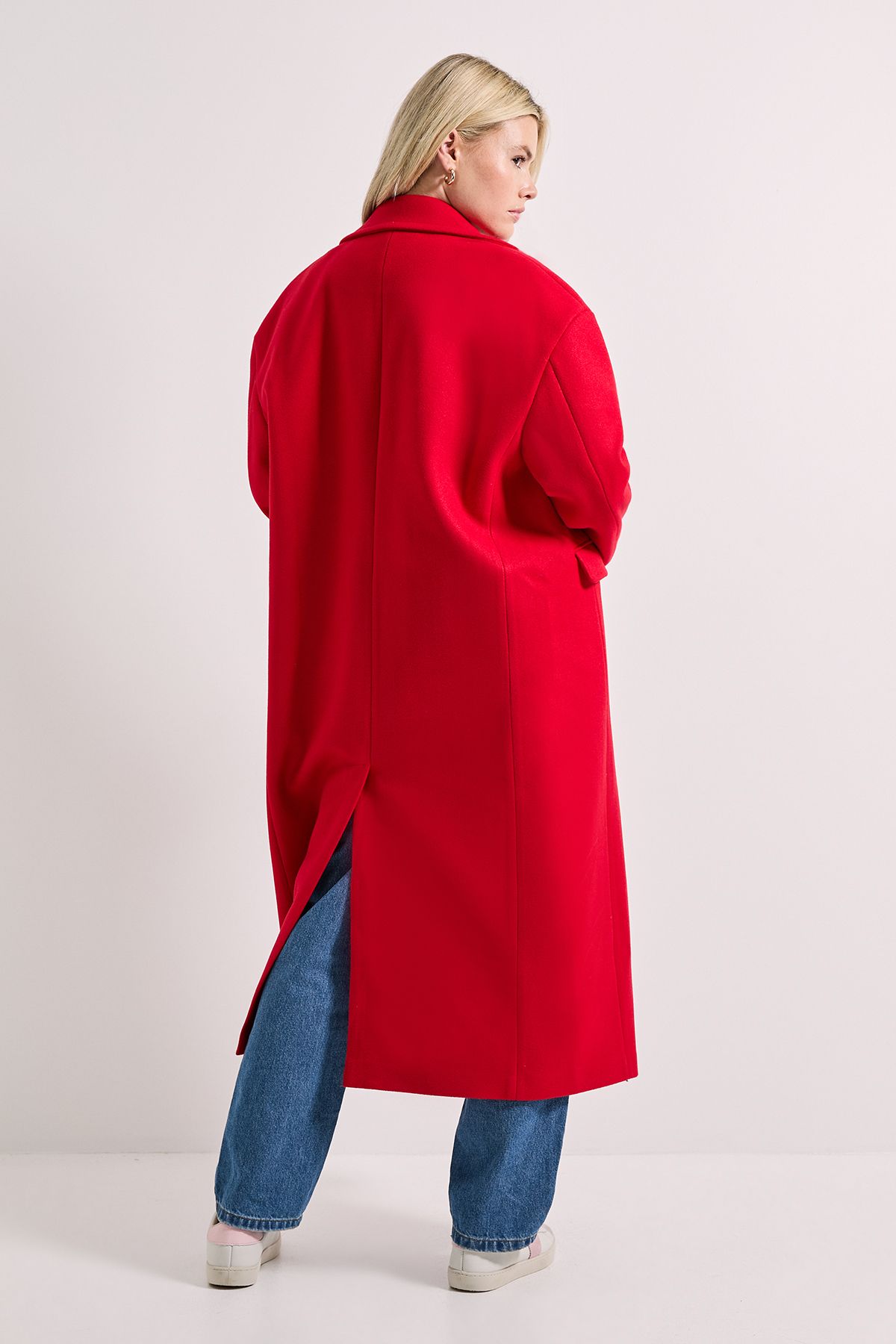 Dorothy Perkins Relaxed Buttoned Midi Coat Red image 3