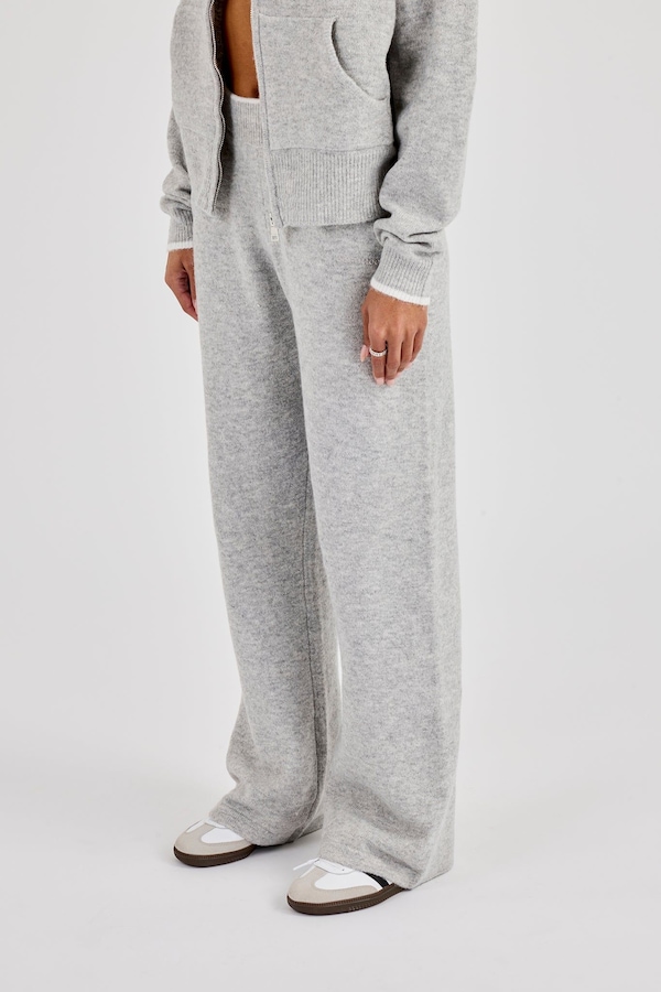 Cernucci Knitted Jogger With Contrast Tipping - Grey