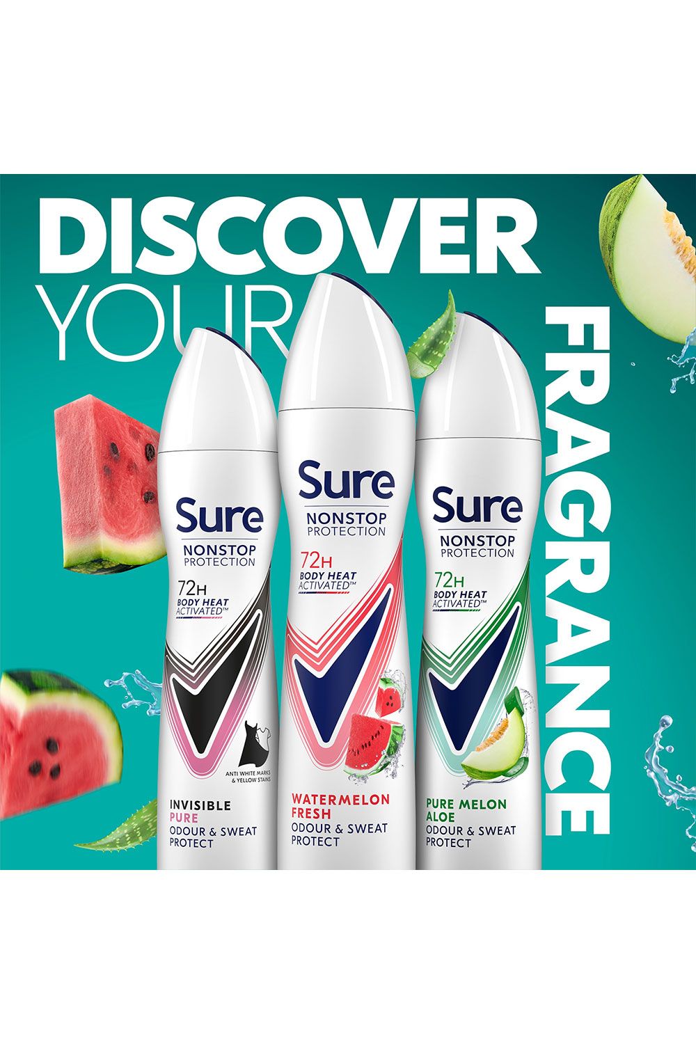 Sure Women 'Antiperspirant' 72H Protection Fresh Advance Deo, 6x250ml image 5