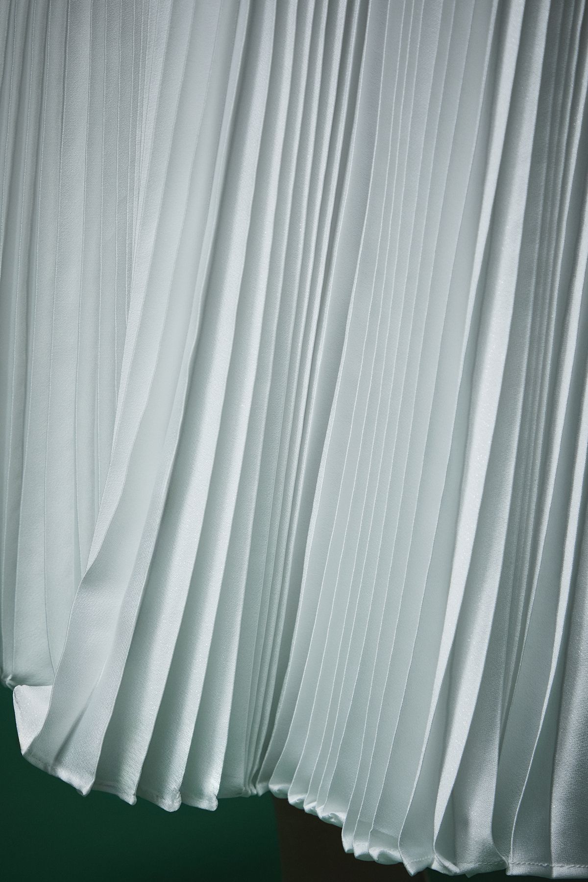 Coast Lisa Tan Pleated Bridal Maxi Skirt White image 5