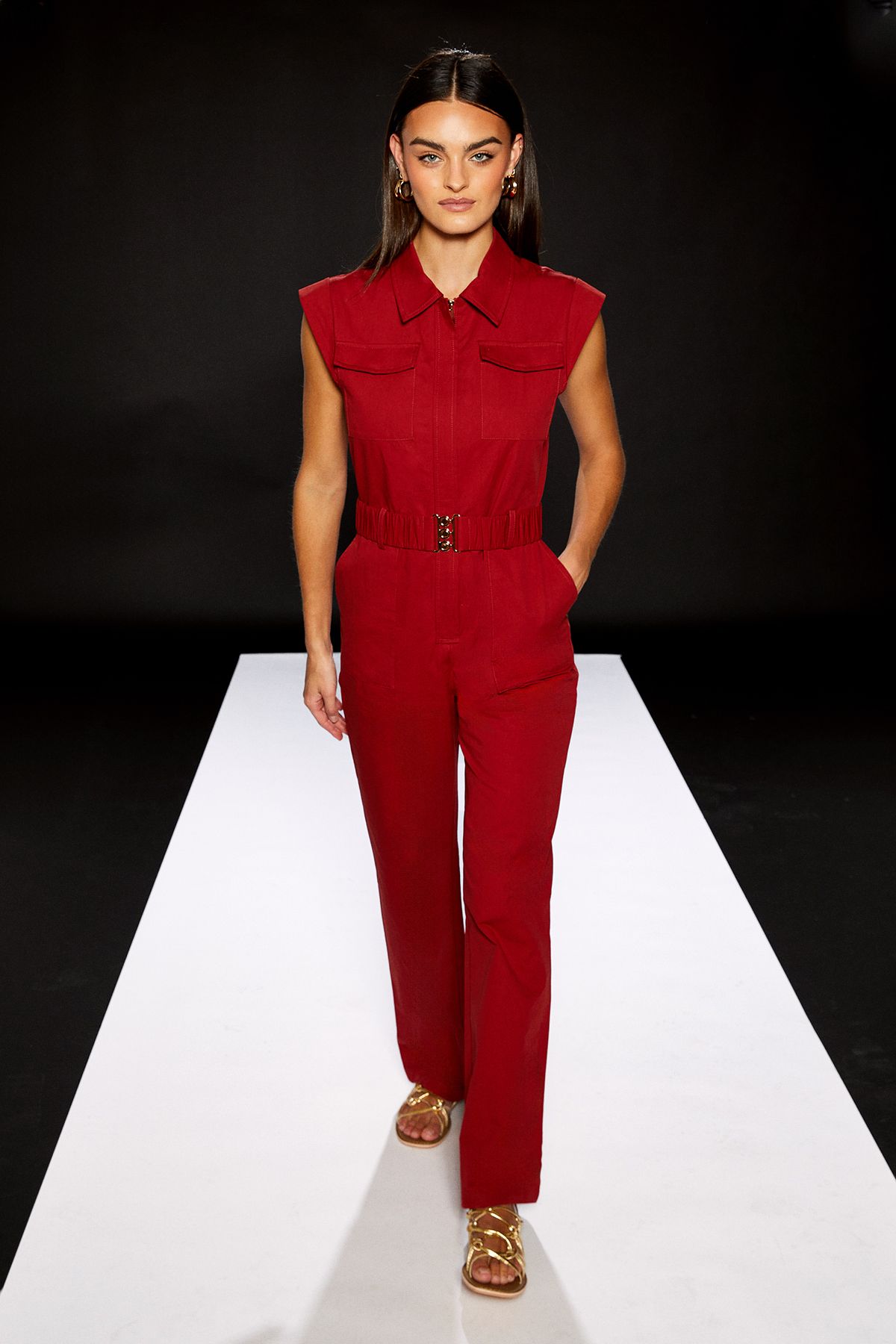 RUNWAY 1.8.1.8 Runway 1.8.1.8 Utility Jumpsuit Red image 1