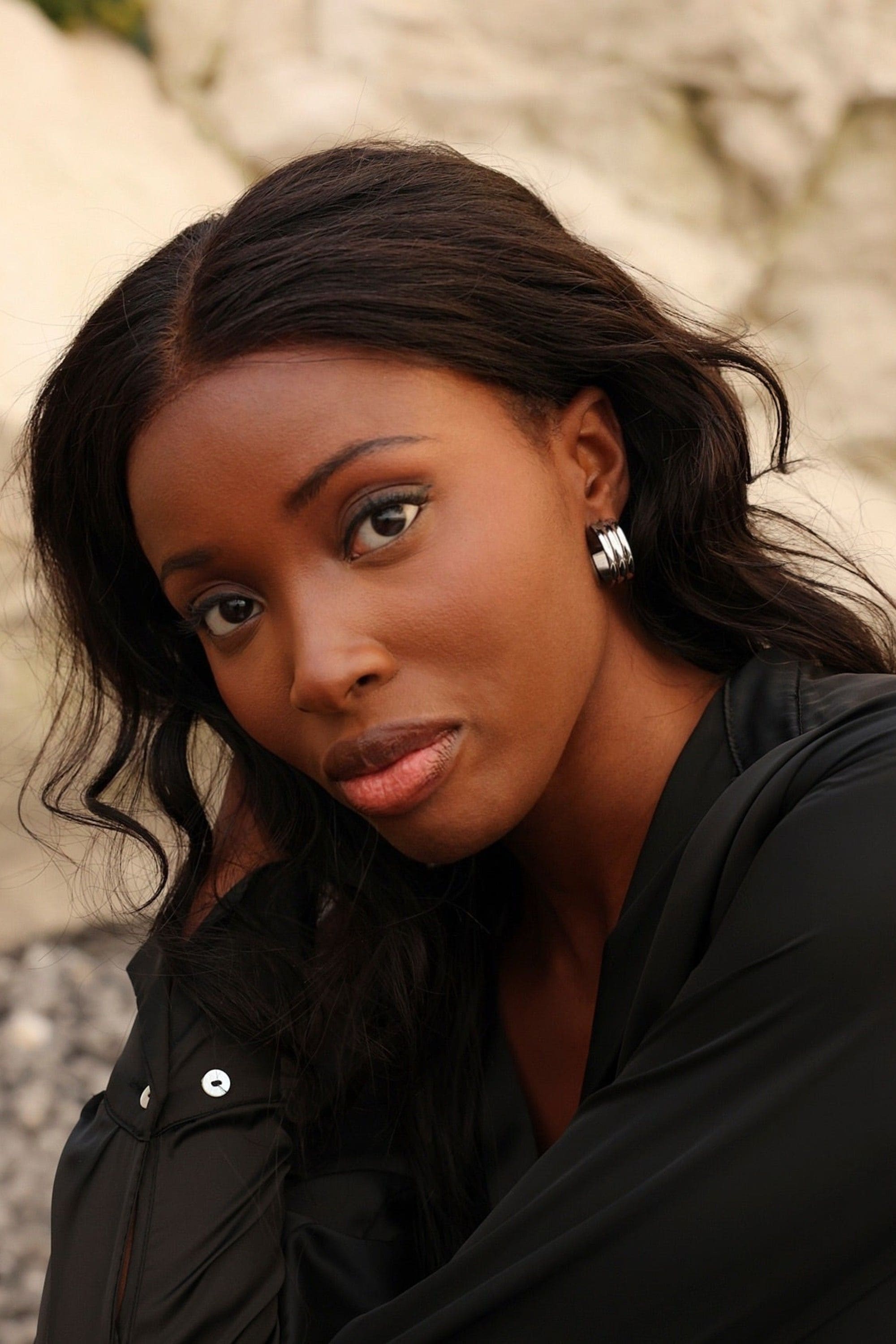 Linzi Spirit Large Silver Ridge Hoop Earrings image 6