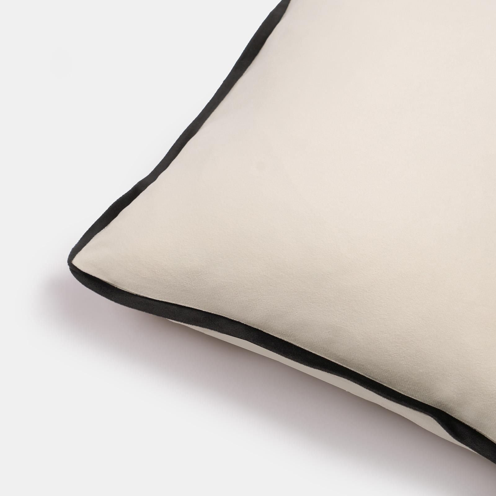 OHS 2 Pack Matte Velvet Piped Filled Cushion Covers Home Decor Set image 5