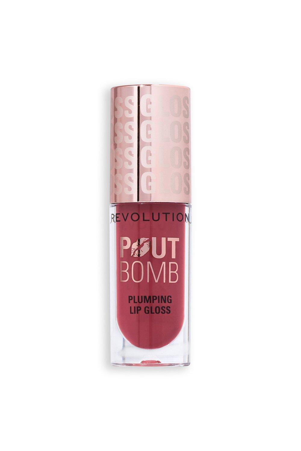 Revolution Pout Bomb Plumping Lip Gloss Wild Mauve Pink image 3