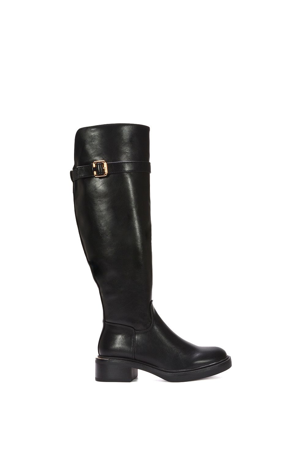 XY London 'Estelle' Low Heel Biker Riding Long Knee High Boots image 1