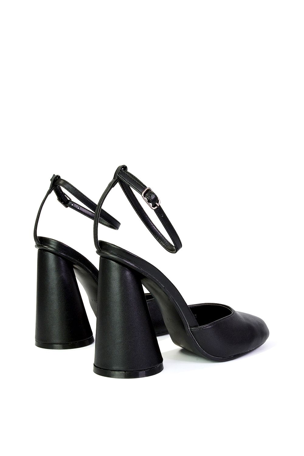 XY London 'Ekin' Ankle Strap Statement Cylinder Block Heel image 2