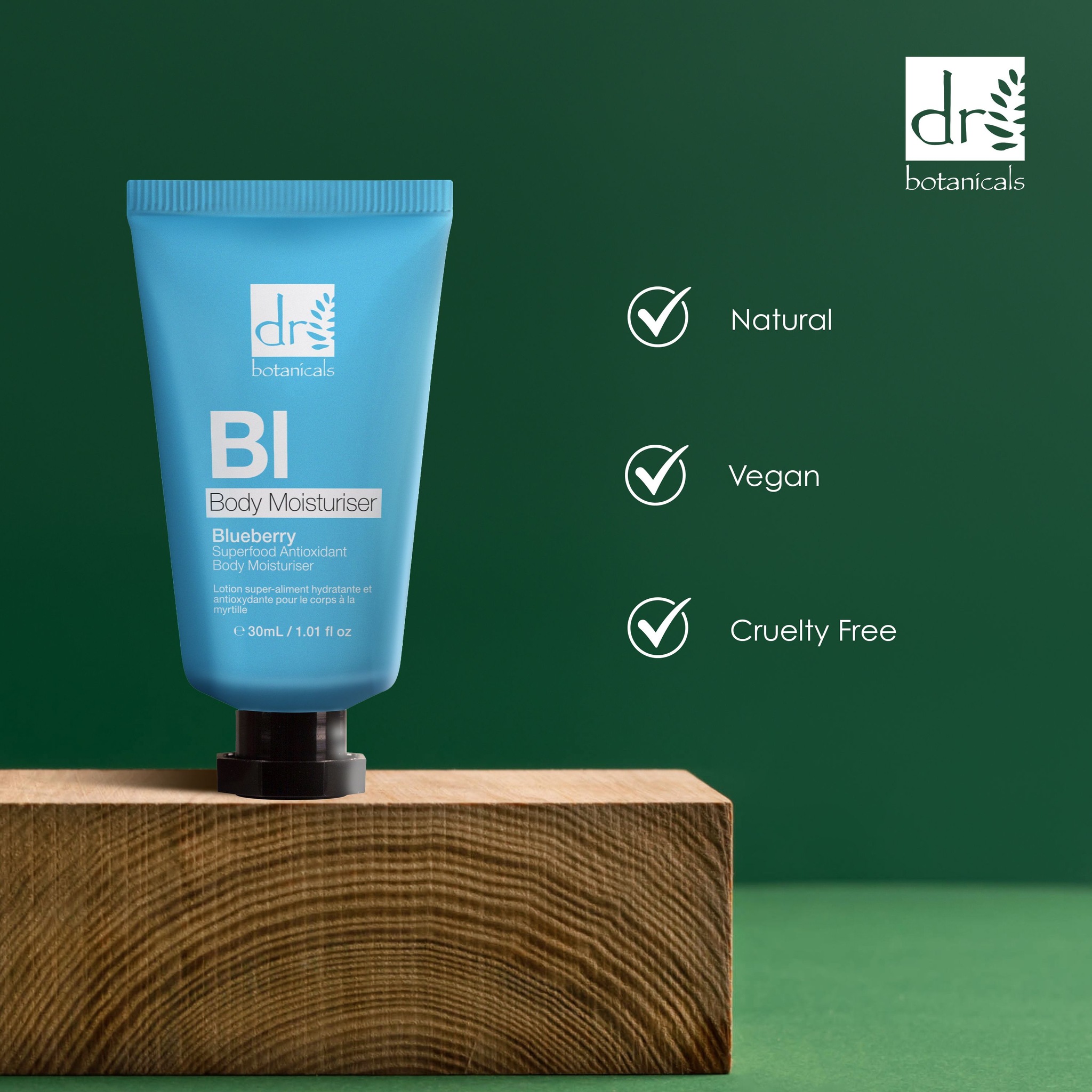 Dr. Botanicals Blueberry Superfood Antioxidant Body Moisturiser 30ml image 4