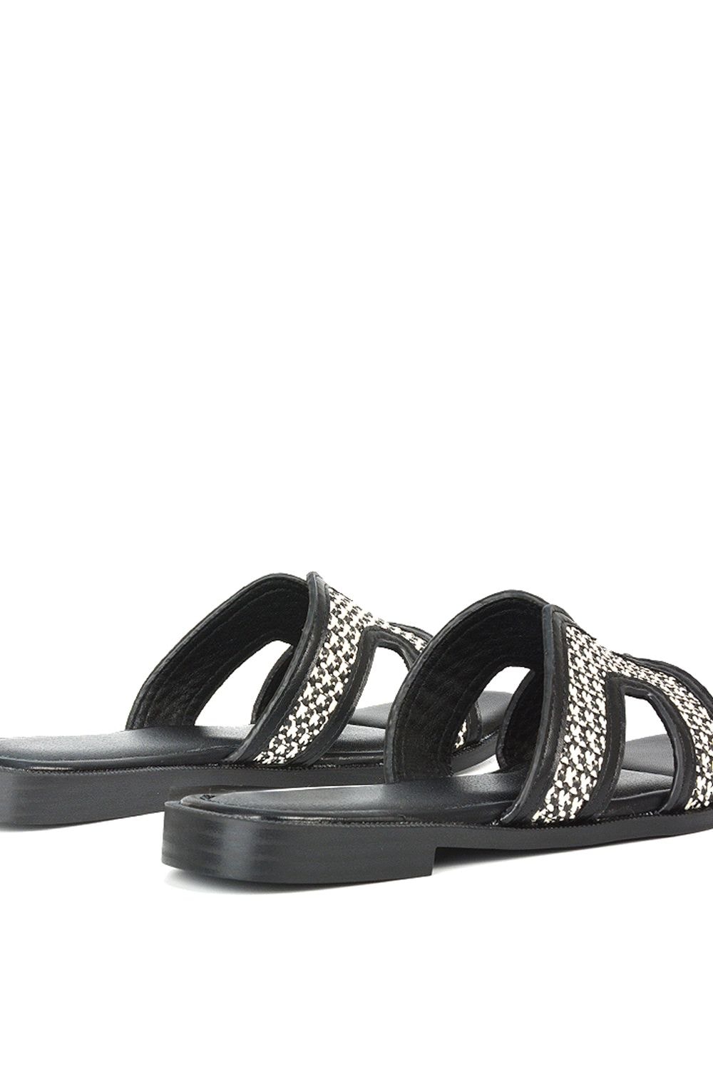 XY London 'Lola' Cut Out Strap Flat Slip On Slider Sandals image 6