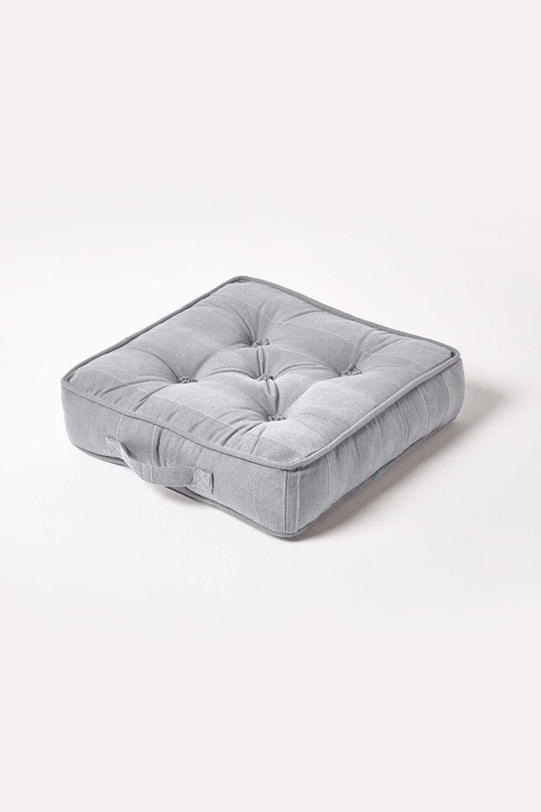 Homescapes Rajput Ribbed Cotton Floor Cushion