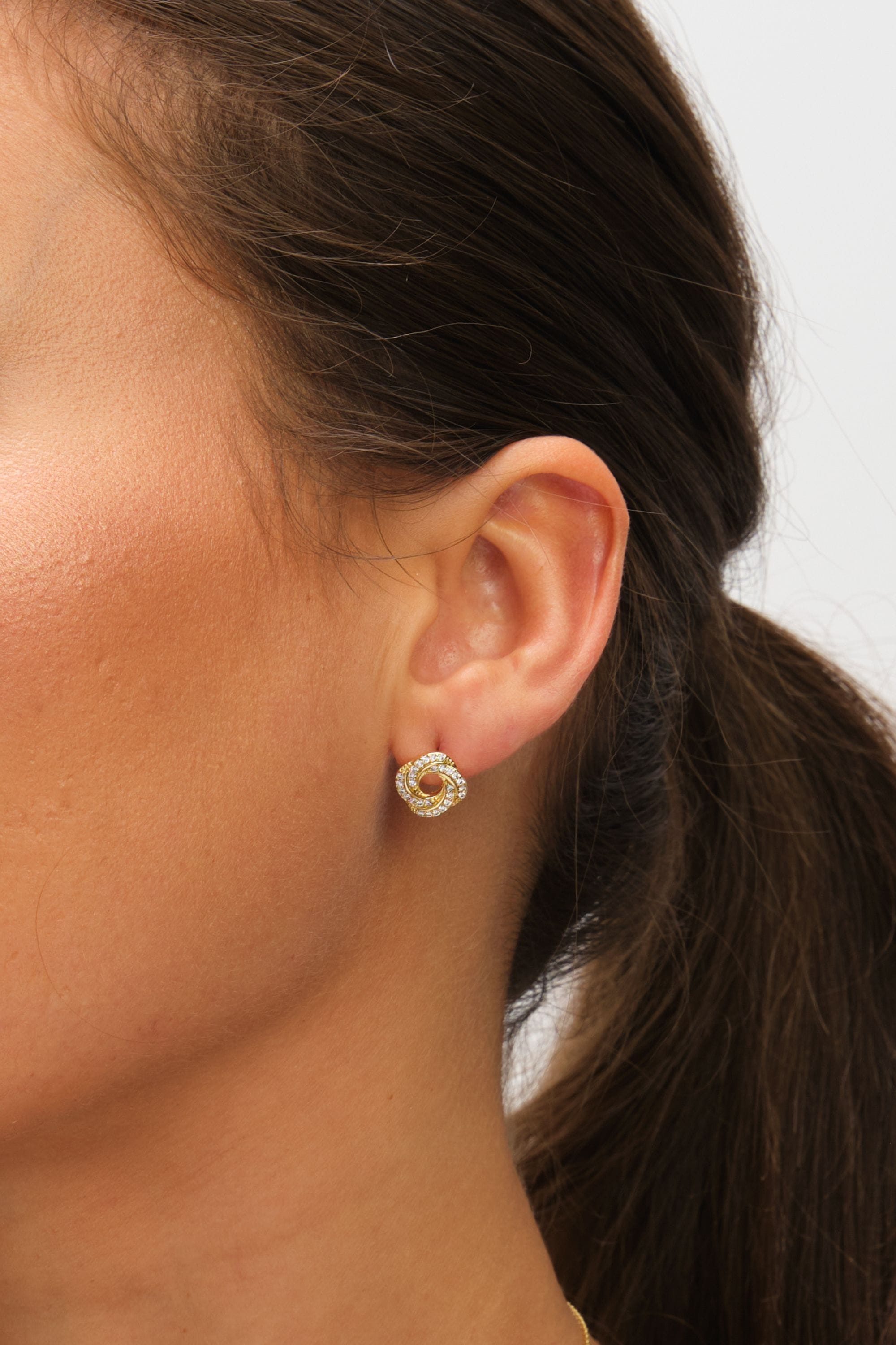 Inicio 14K Gold Plated and Cubic Zirconia Open Knot Set - Gift Box image 5