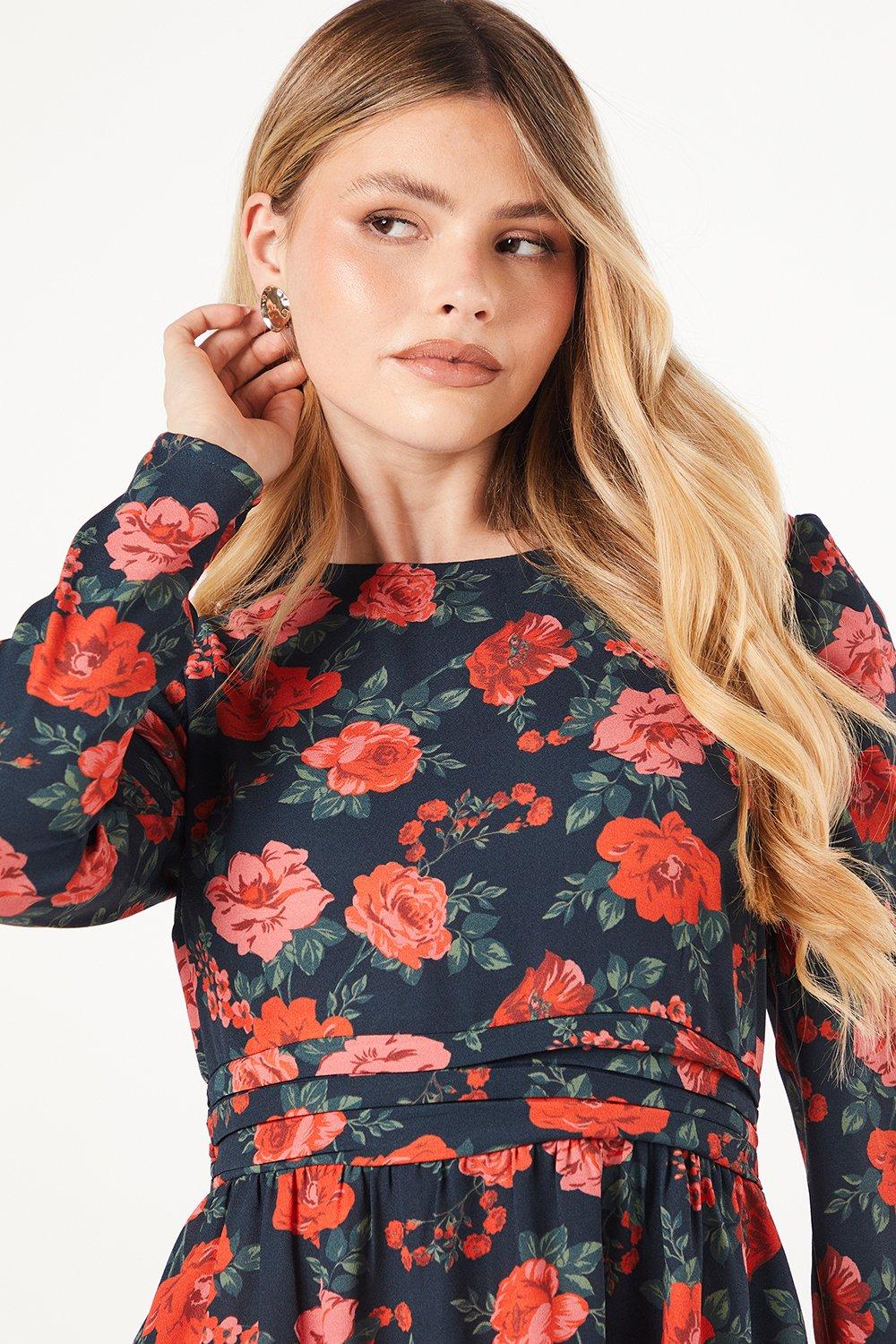 Dorothy Perkins Floral Ruffle Hem Mini Dress Floral image 4