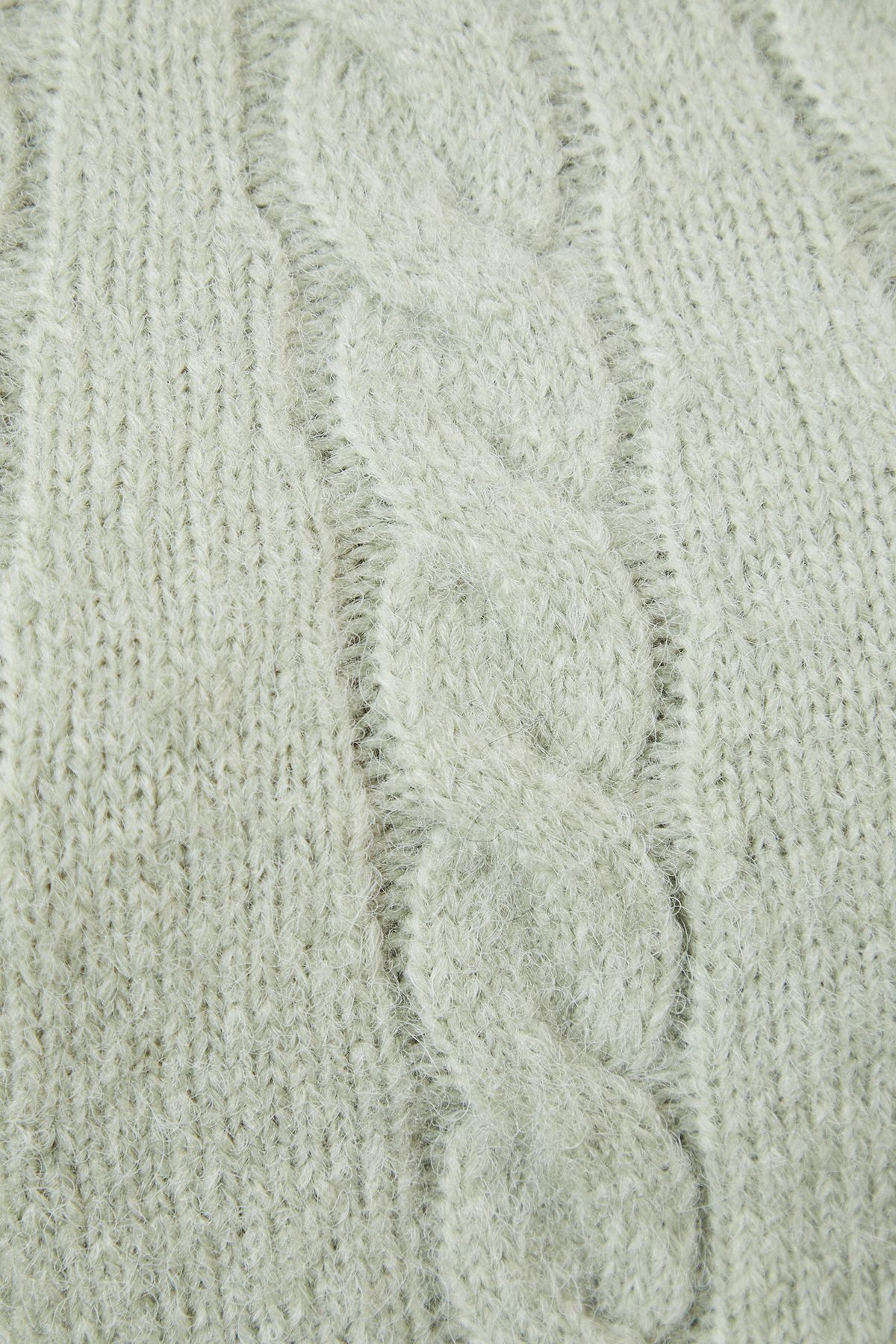 Oasis Cable Yolk Raglan Jumper With Satin Tie Back Bow Sage image 5