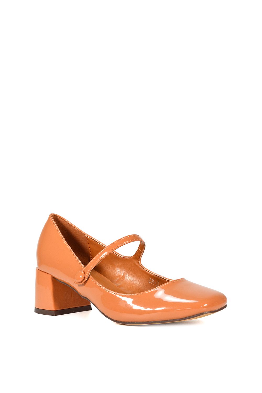 XY London 'Leneka' Low Block Heel Slip On Court Shoes With Front Strap image 2