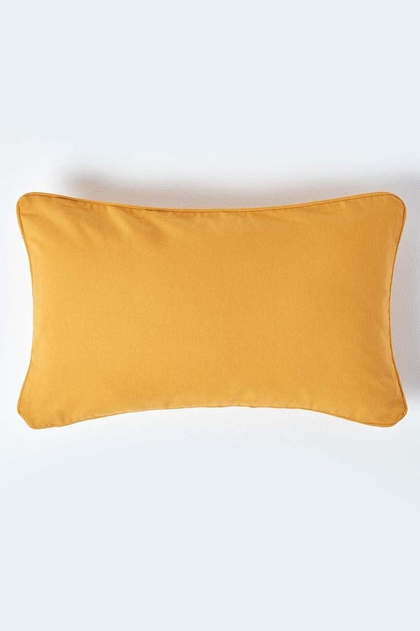 Homescapes Cotton Plain Cushion Cover
