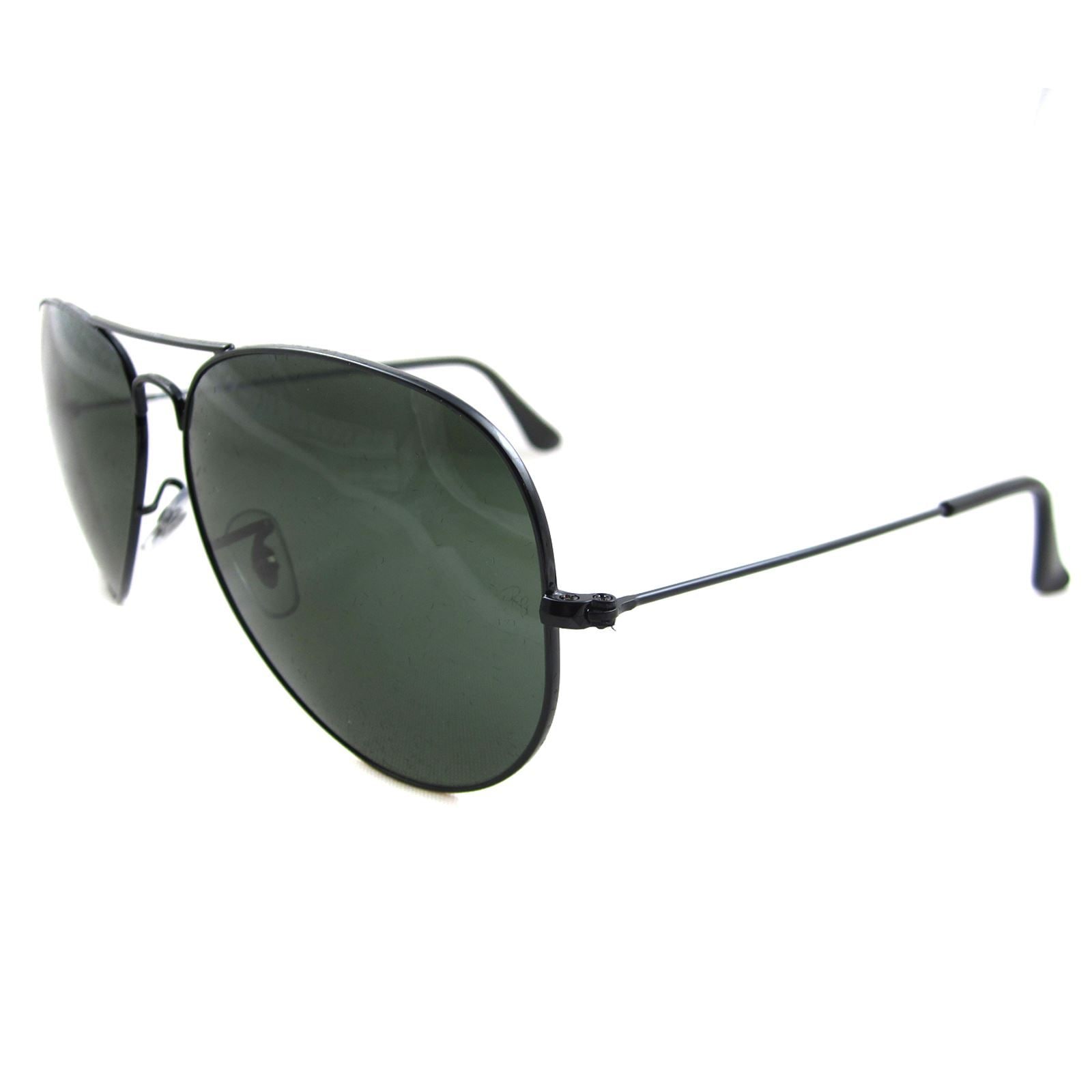 Ray-Ban Aviator Black Green Large Aviator 3026 Sunglasses image 2