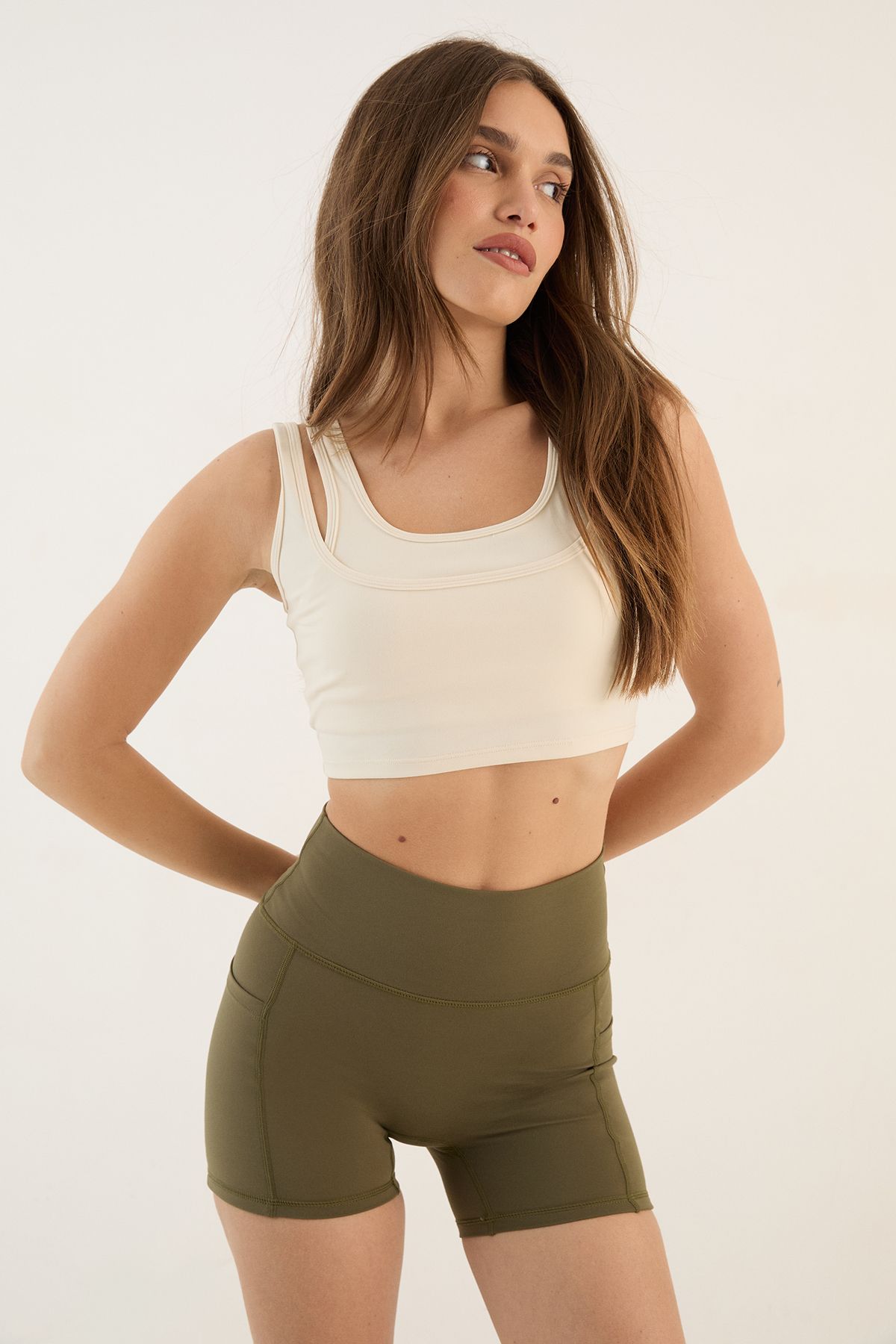 DSGN Studio DSGN Studio Sculpt Pocket Detail Cycling Short Olive