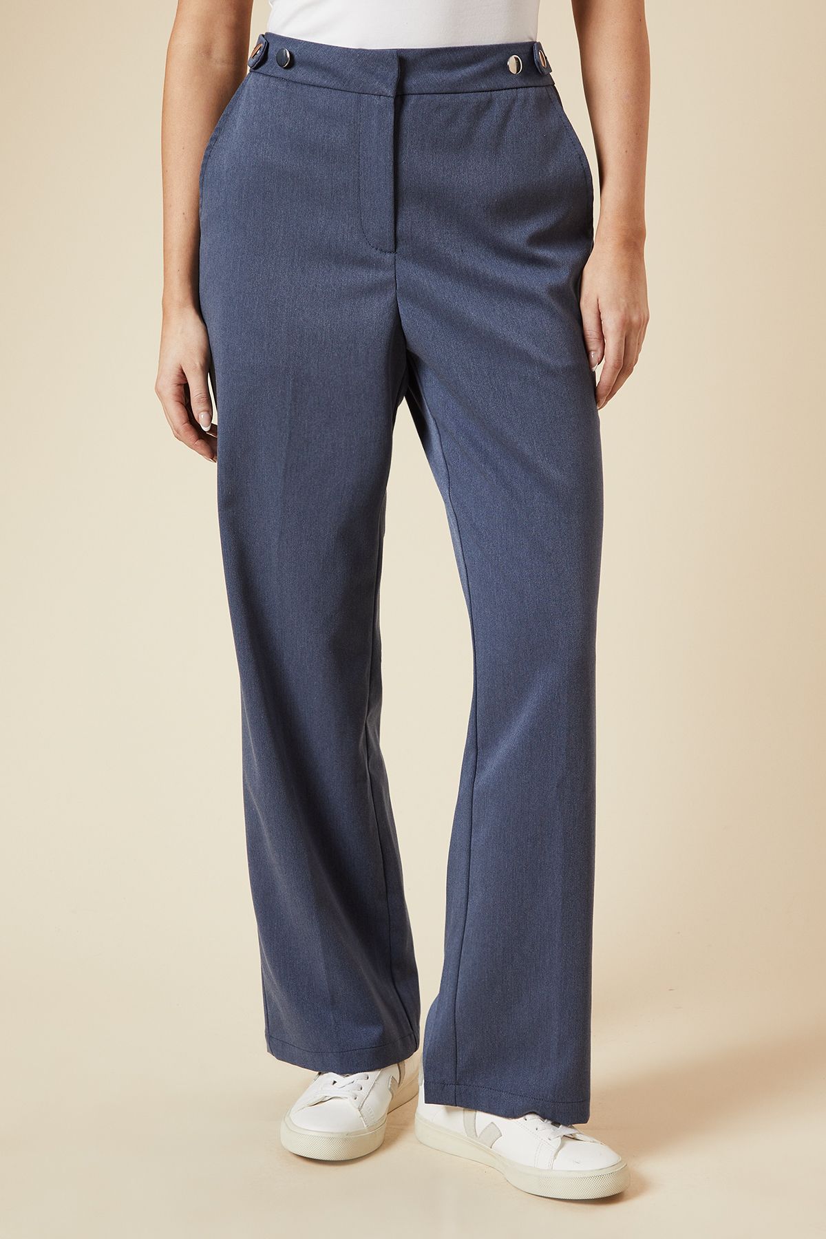 Dorothy Perkins Tab Detail Wide Leg Trouser Blue image 2