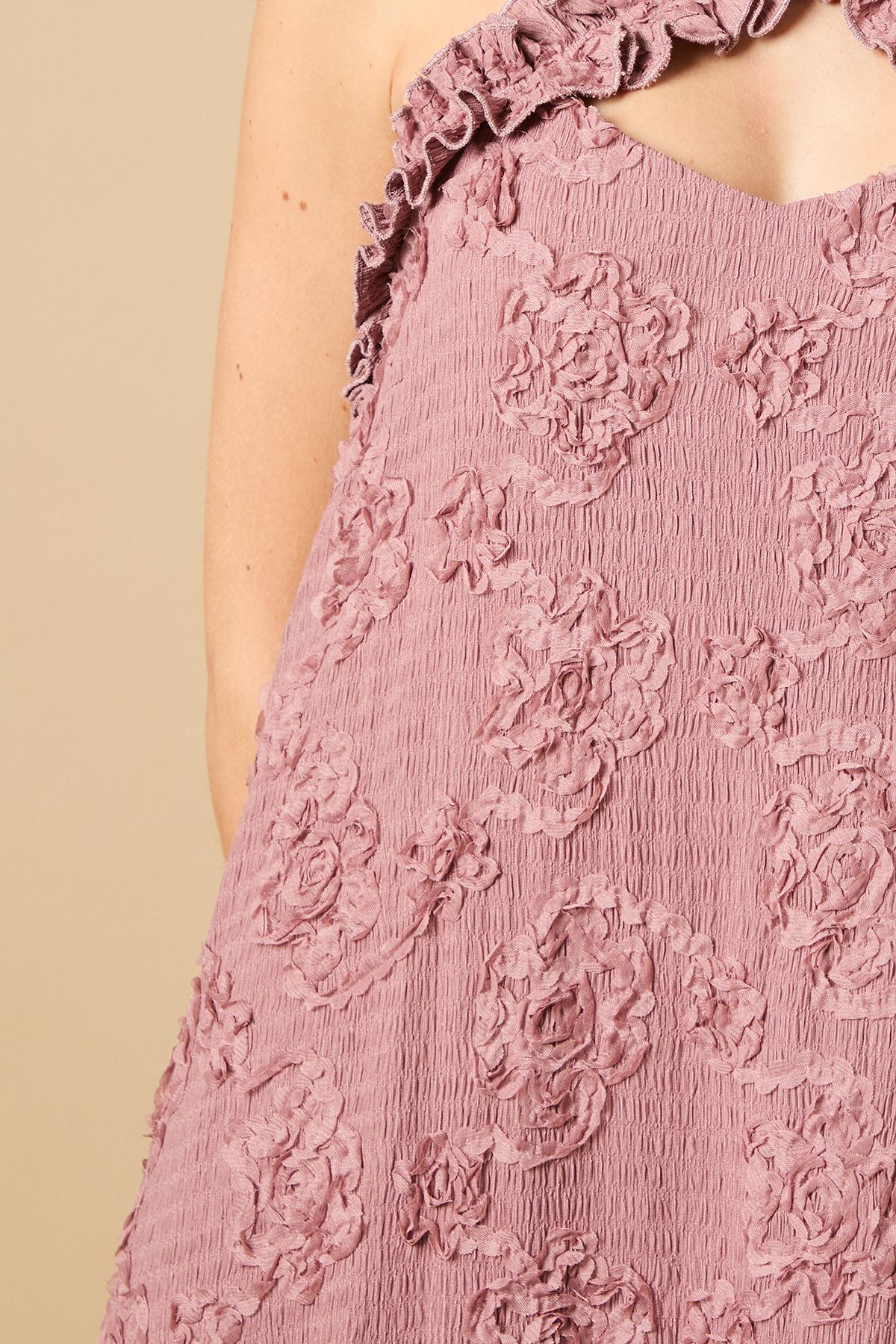 Oasis Floral Ruffle Detail Tiered Maxi Dress Rose image 5
