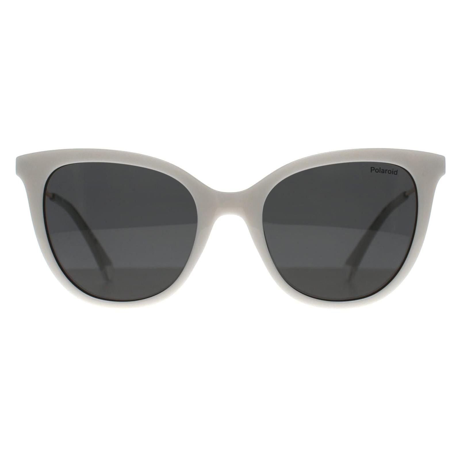Polaroid Cat Eye White Grey Polarized PLD 4184/S/X image 1
