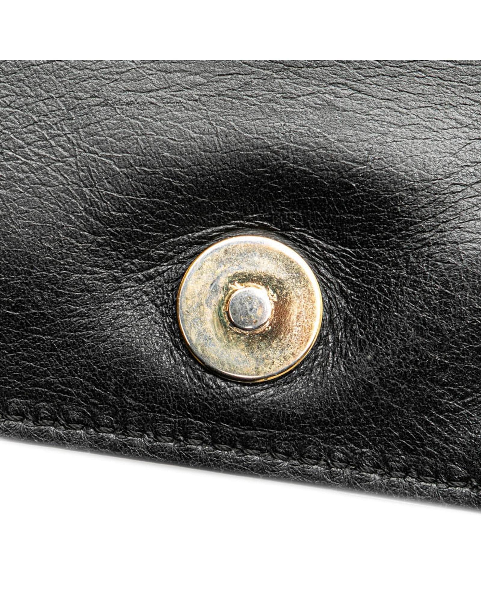 Valentino Preloved Rockstud Shoulder Bag HalfMoon Shape Wo - Black image 9