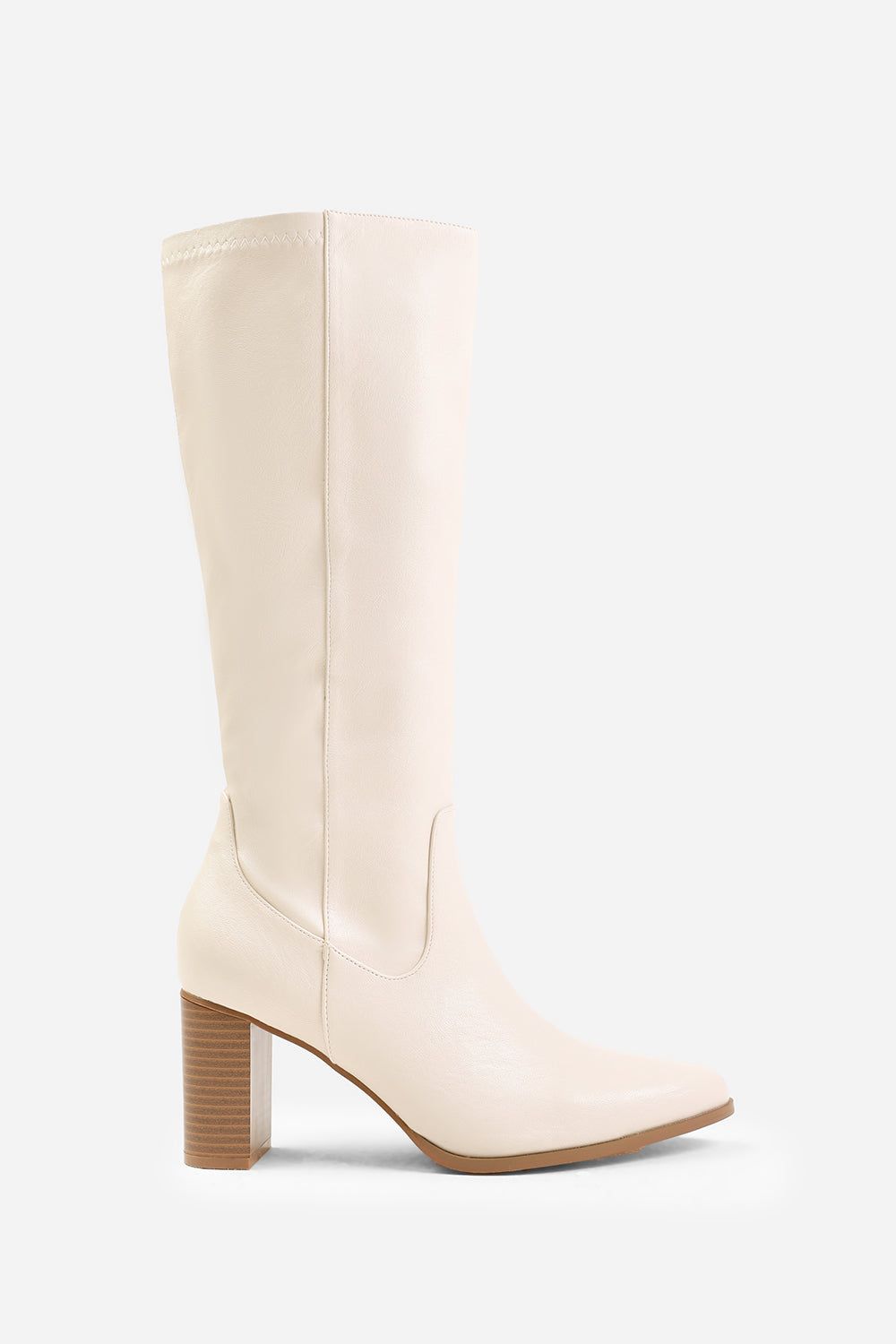 Where's That From 'Ainsley' Block Heel Knee High Boots with Stitch Detail image 2