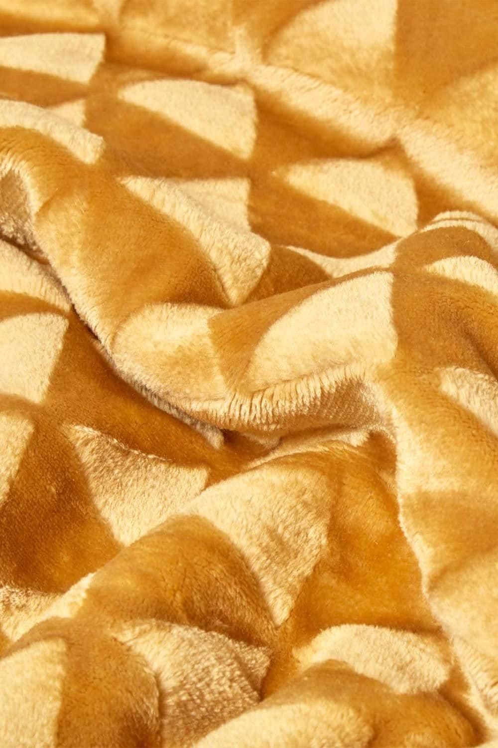 Homescapes Geometric Triangle Velvet Throw image 4