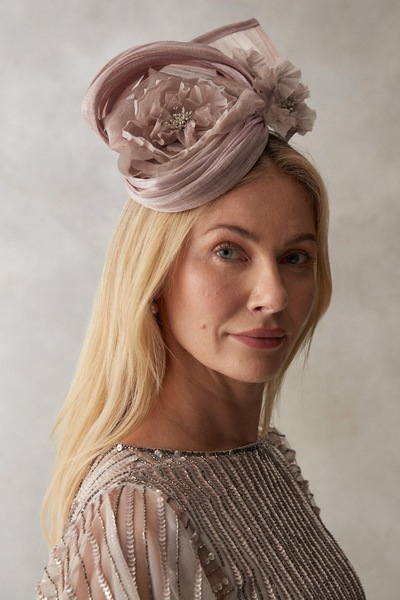 Coast Premium Silk Sinamay Floral Fascinator Blush