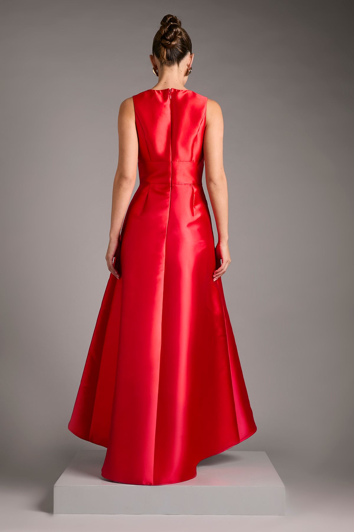 Coast Plunge Waterfall Maxi Dress Red image 3