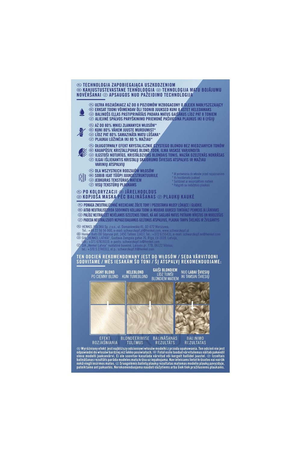 Schwarzkopf Live Absolute Intense 'Hair Dye' 00A Platinum Blonde image 2