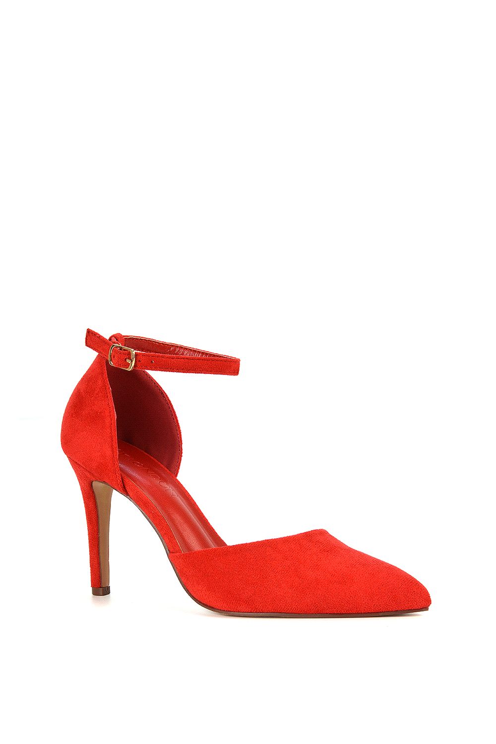 XY London 'Claire' D'Orsay Point Toe Ankle Strap Stiletto Heel Court Shoes image 2