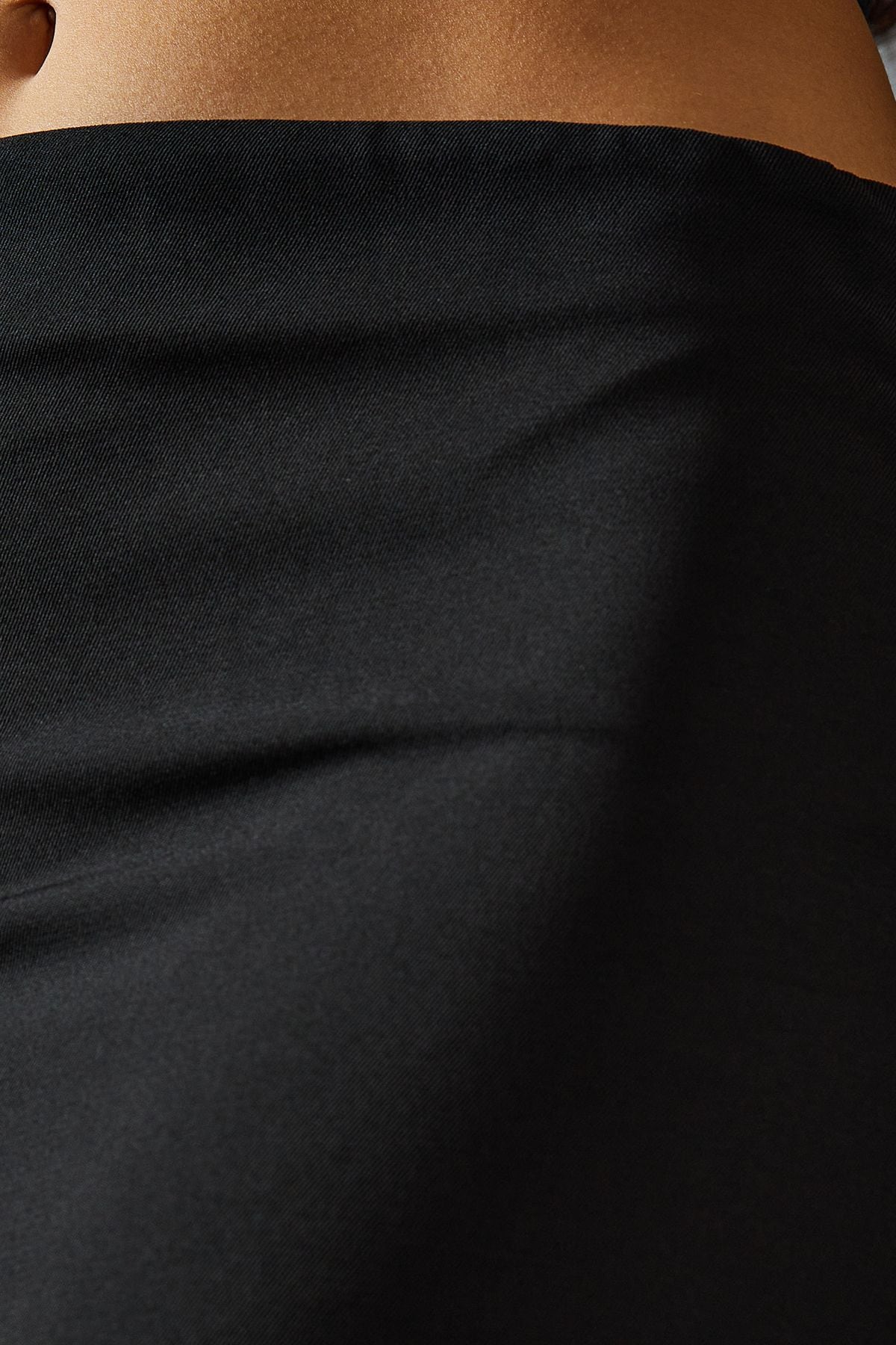 MissPap Tailored High Waist Maxi Skirt Black image 5