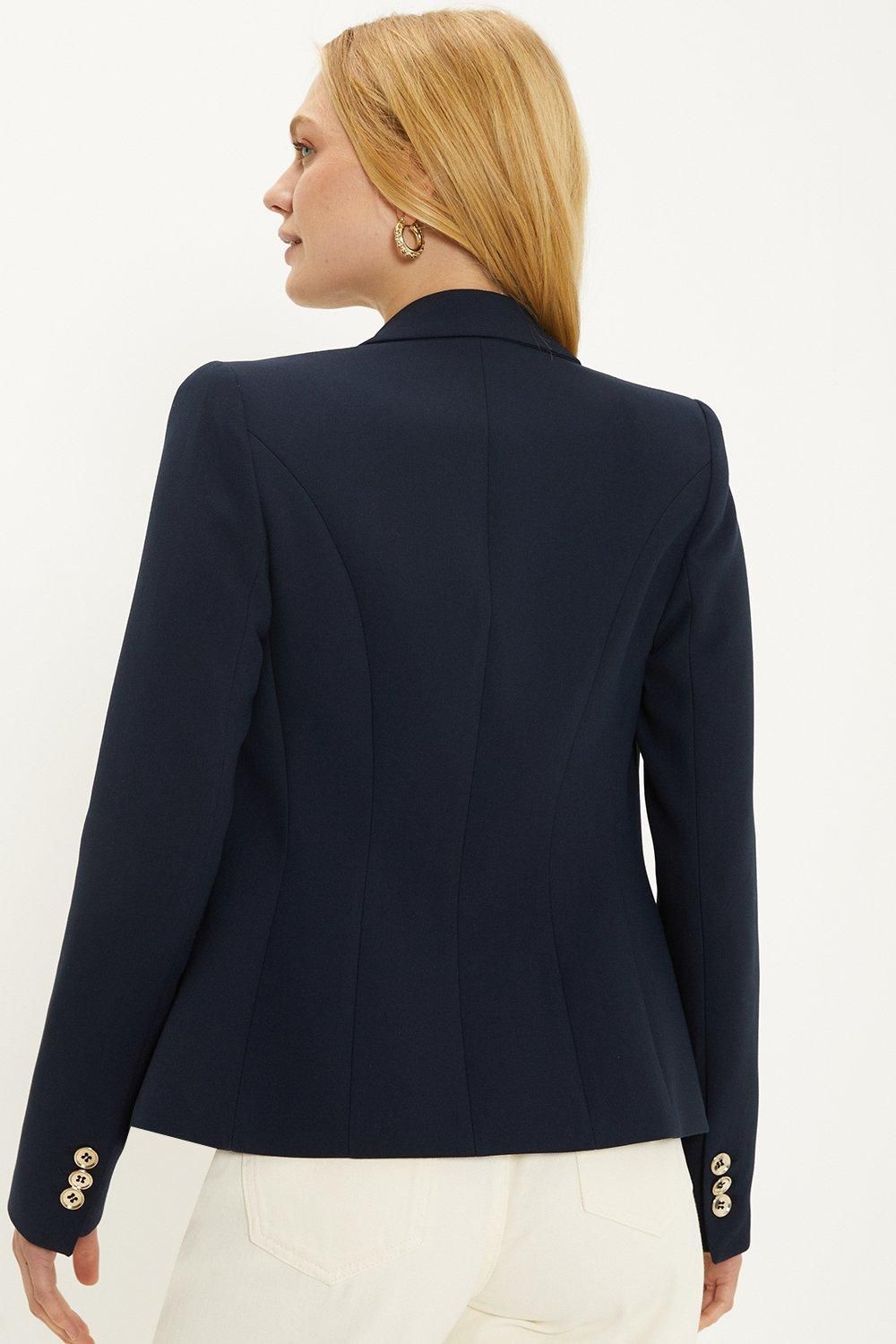 Oasis Premium Double Breasted Blazer Navy image 3