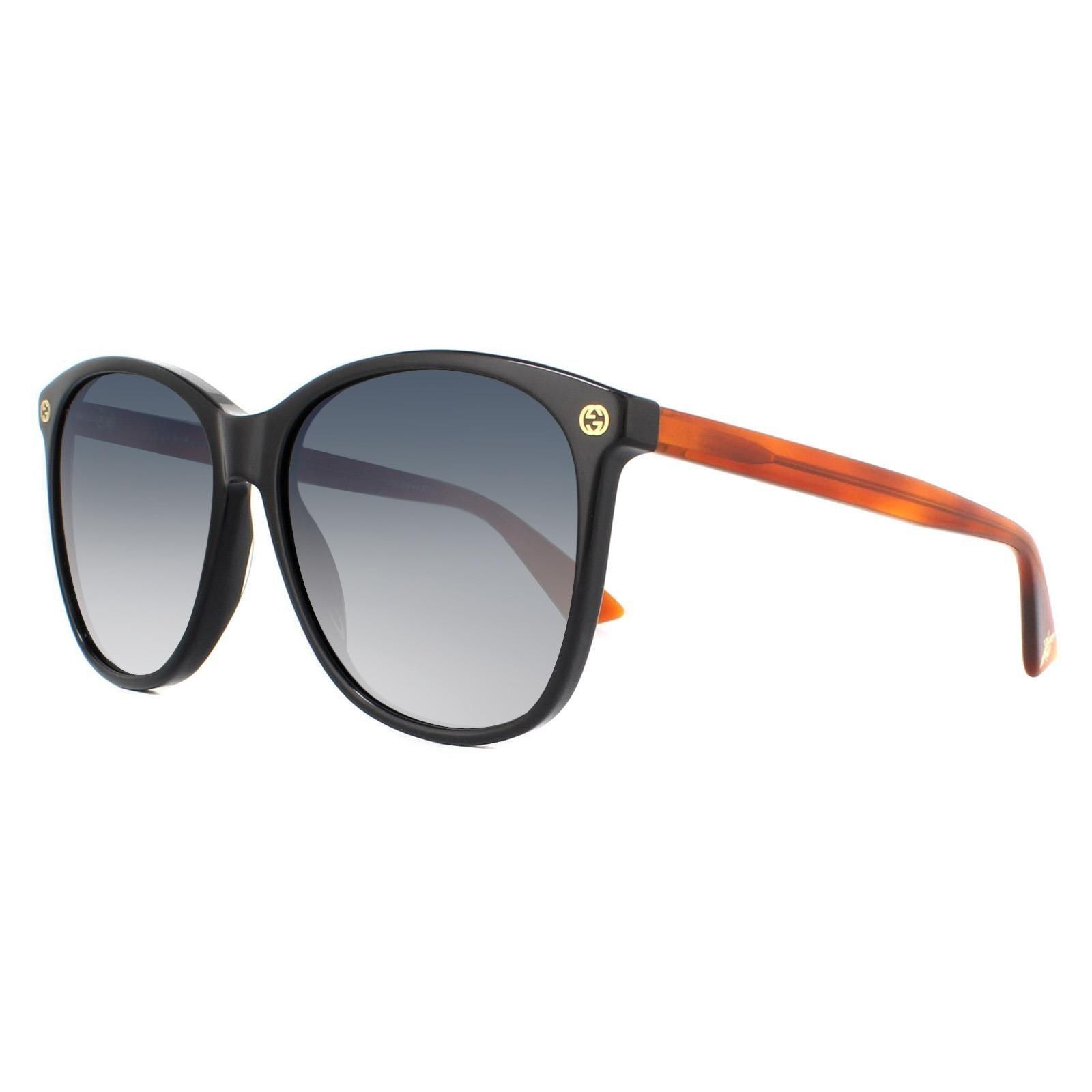 Gucci Square Black Brown Grey Gradient Sunglasses image 2