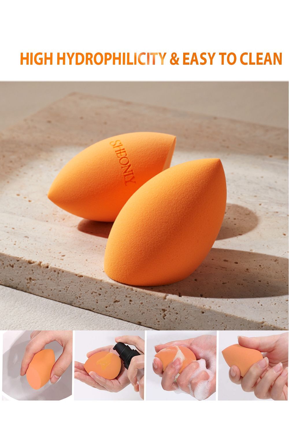 SHEONLY 2Pcs Makeup Sponge for Dry & Wet Dual-use image 4