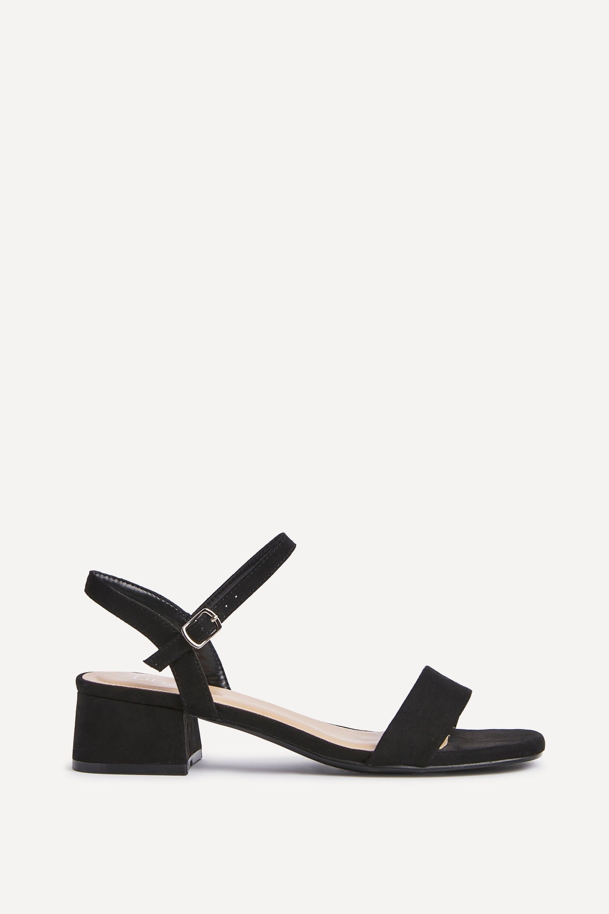 Linzi Tillie Black Faux Suede Low Blook Heel image 1