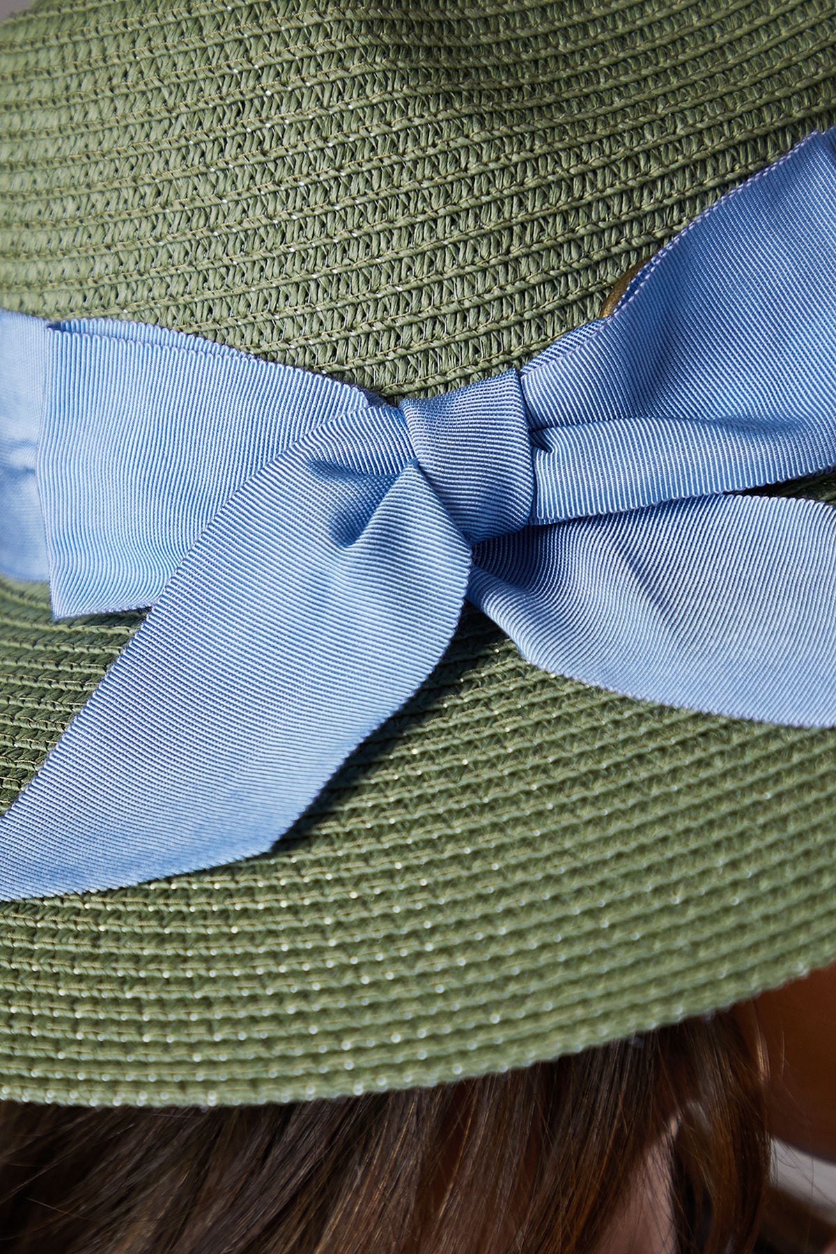 Coast Lisa Tan Summer Straw Hat with Bow Detail Khaki image 3