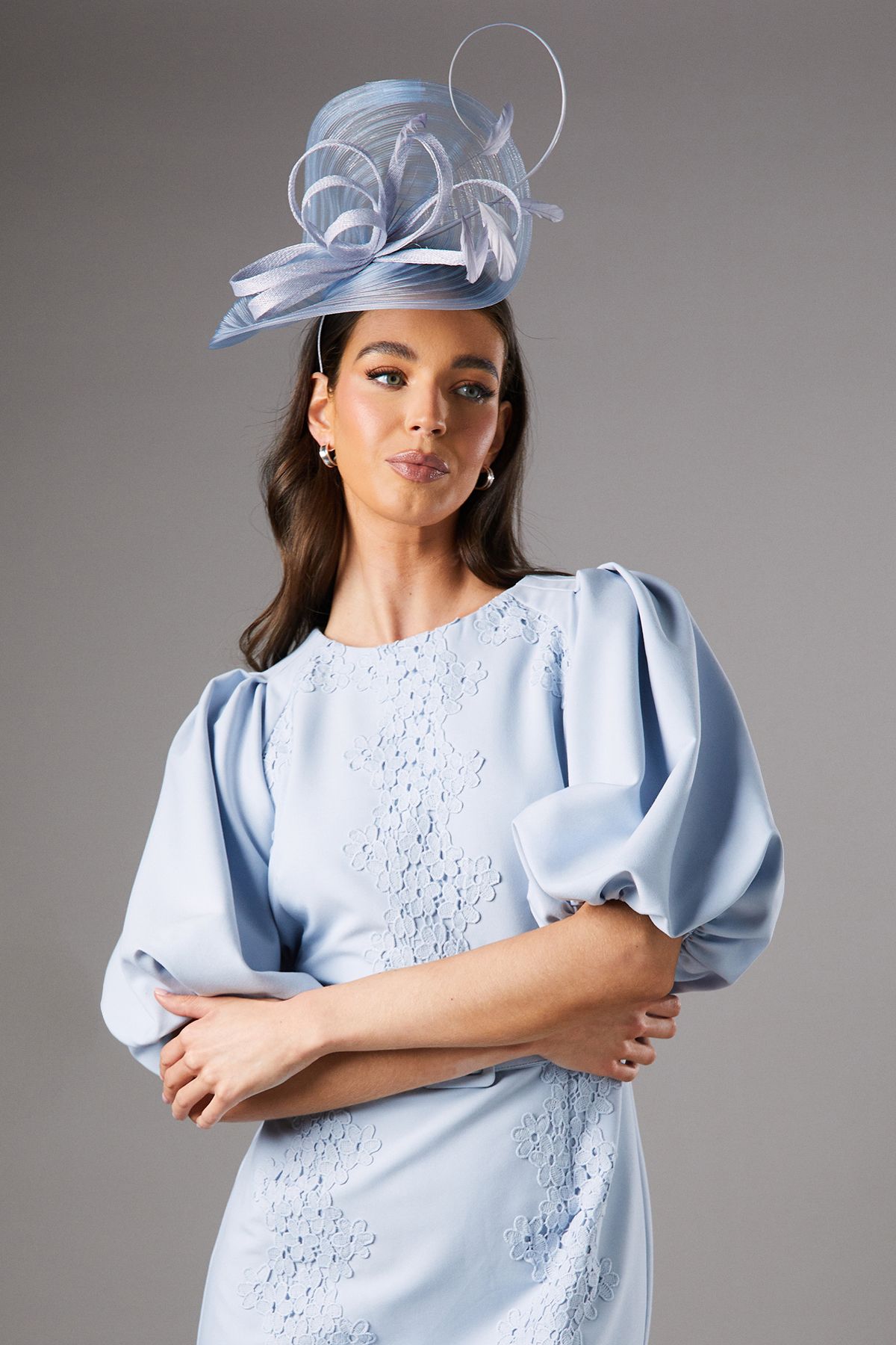 Coast Textured Loop Fascinator Blue image 2