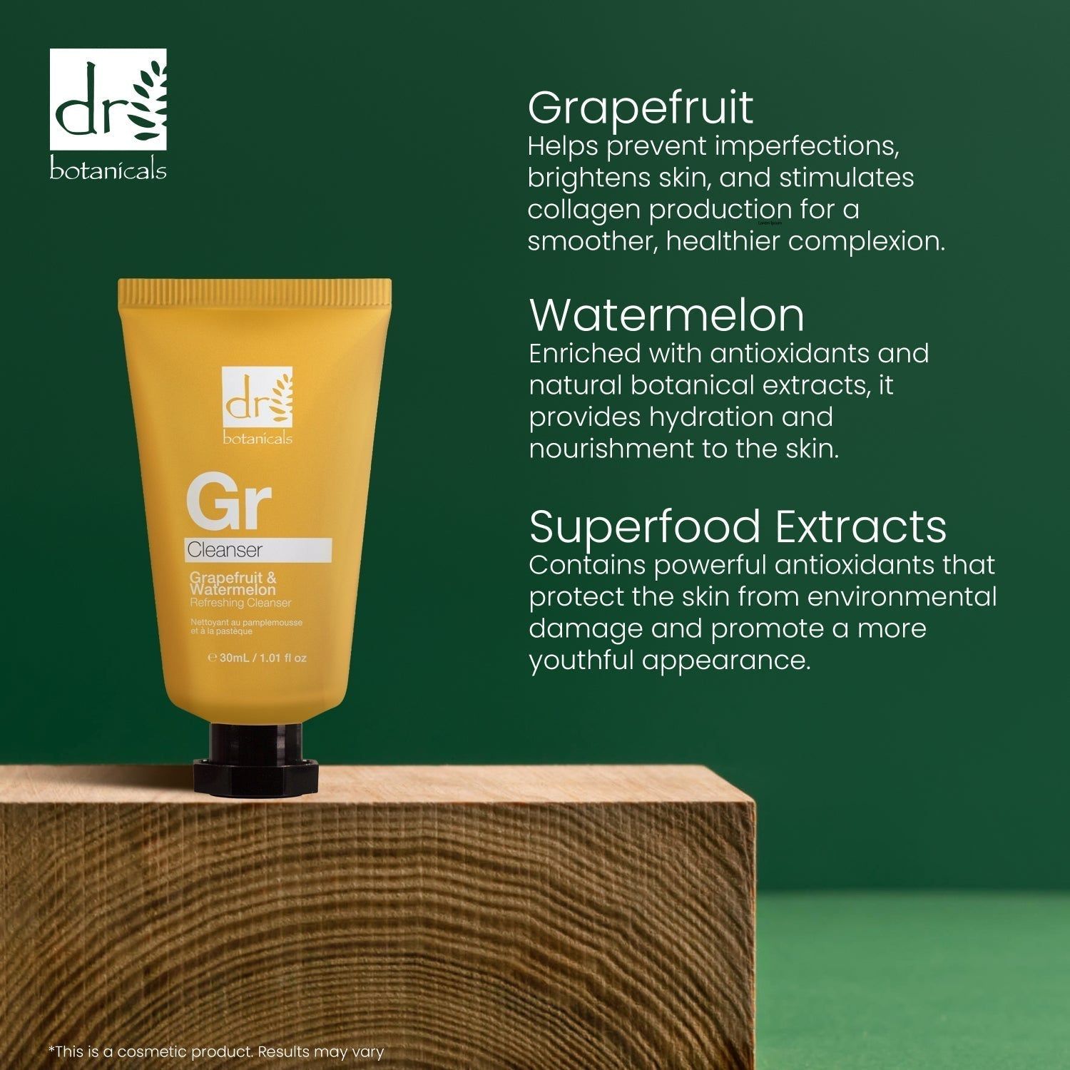Dr. Botanicals Grapefruit & Watermelon Refreshing Cleanser 30ml x 2 Duo Set image 6