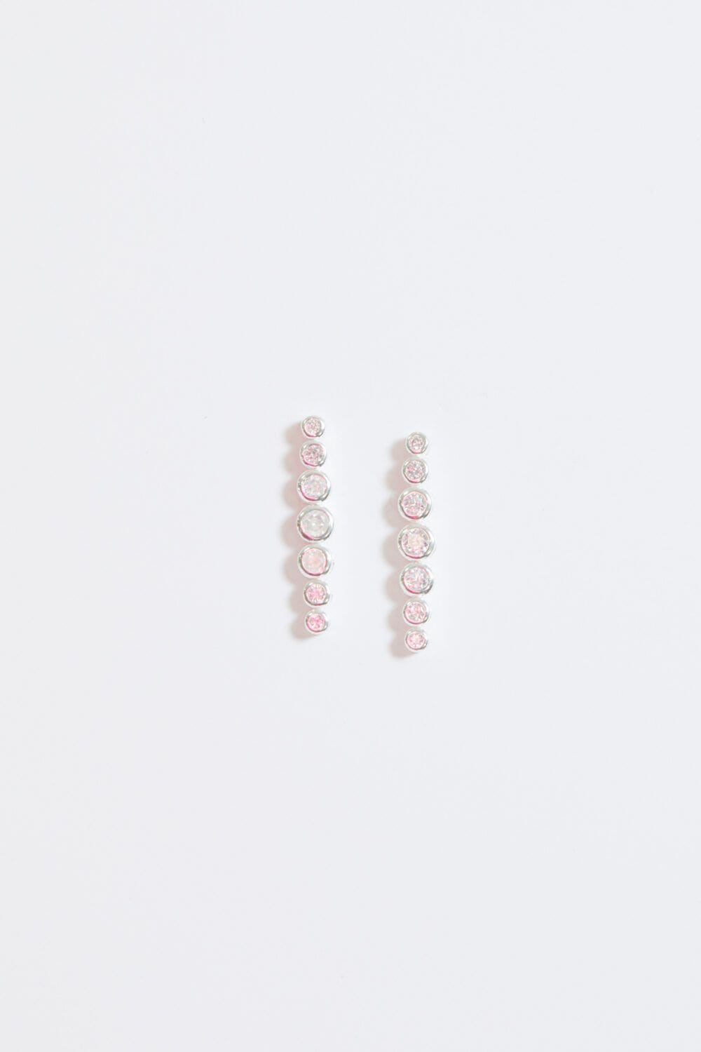 Simply Silver Sterling Silver 925 Cubic Zirconia Graduated Tennis Drop Earrings image 4