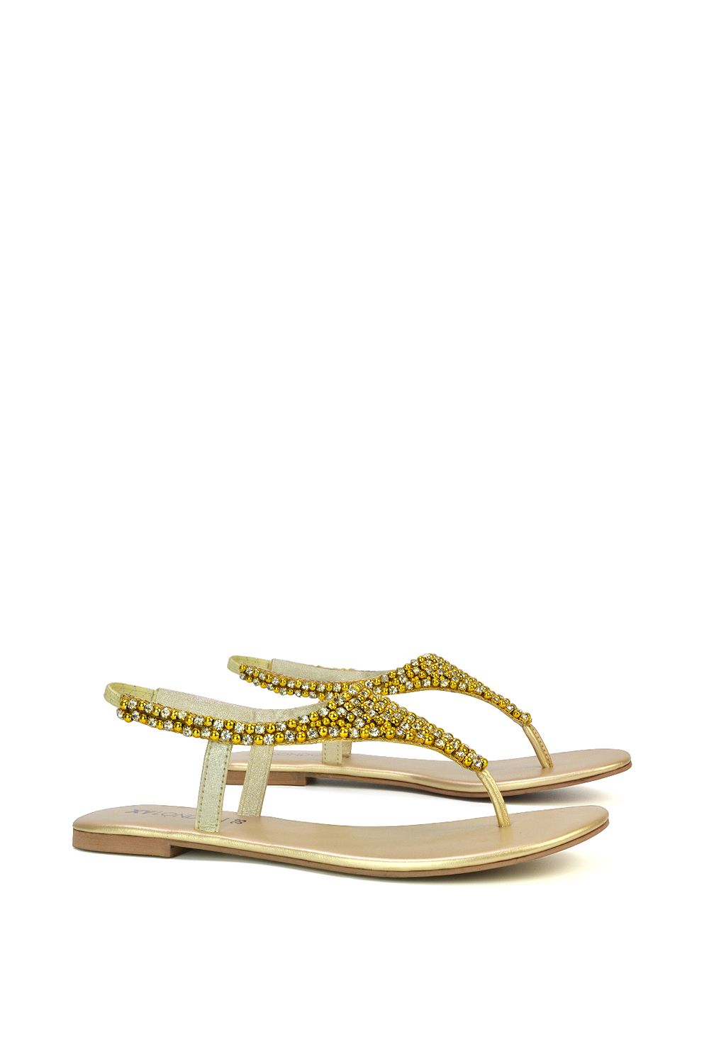 XY London 'Lauren' Embellished Toe Post Flat Sandals image 2