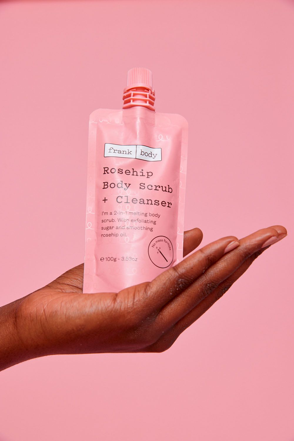 Frank Body Rosehip Body Scrub + Cleanser 100g Multi image 2