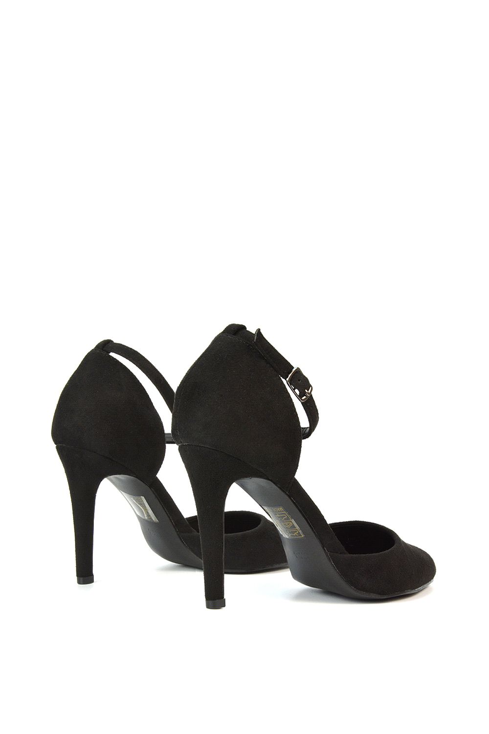 XY London 'Claire' D'Orsay Point Toe Ankle Strap Stiletto Heel Court Shoes image 5